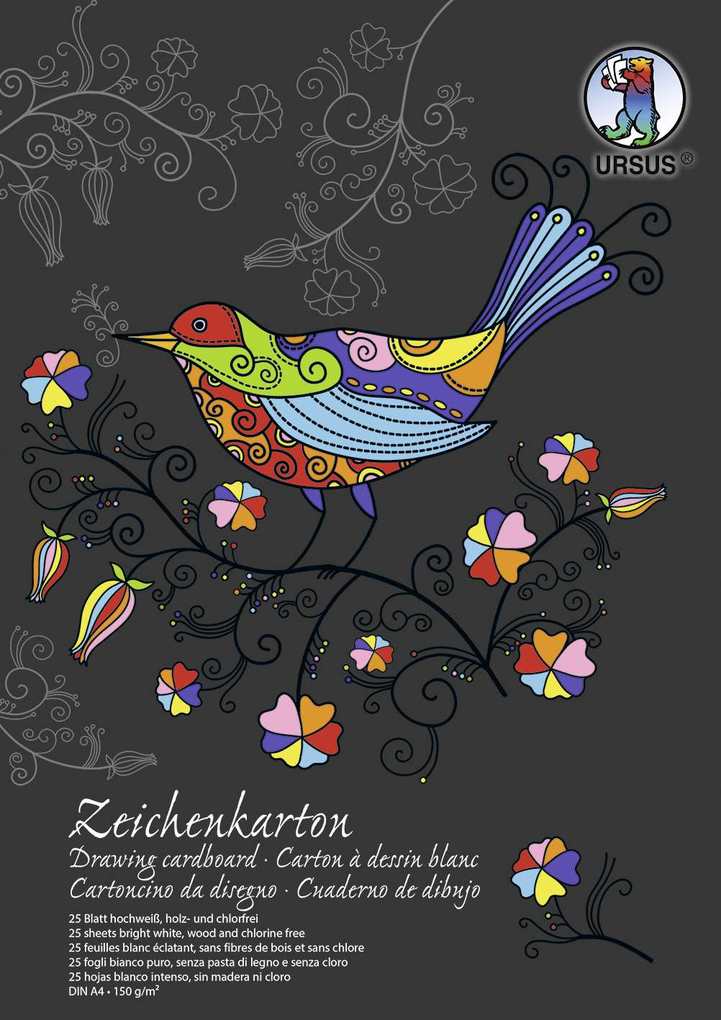 URSUS Sonderedition Zeichenkarton-Block Sonderedition DIN A4