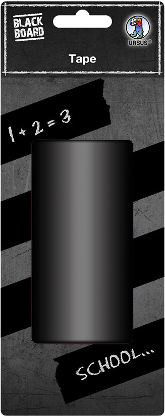 URSUS Blackboard Tafelfolie-Klebeband 1 Rolle 5 m x 100 mm matt schwarz
