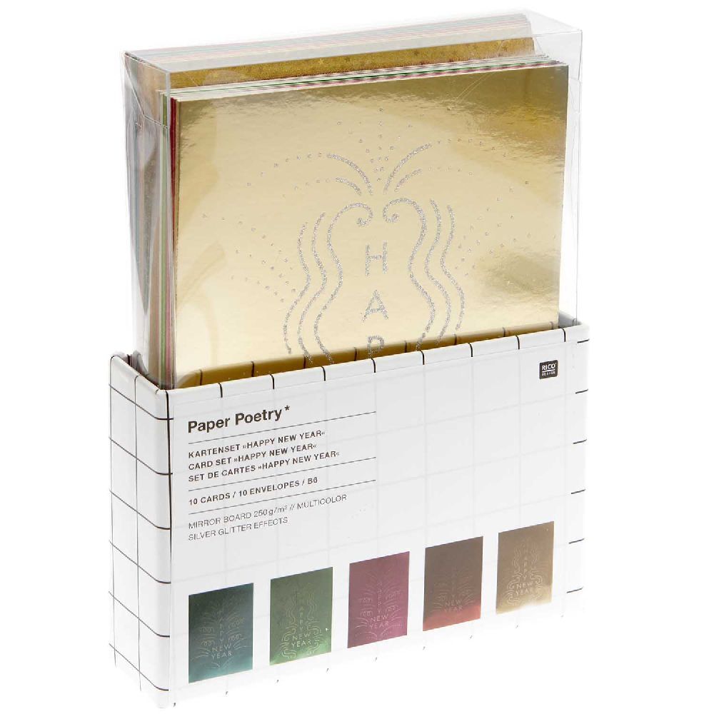 Kartenset Happy New Year multicolor FSC MIX