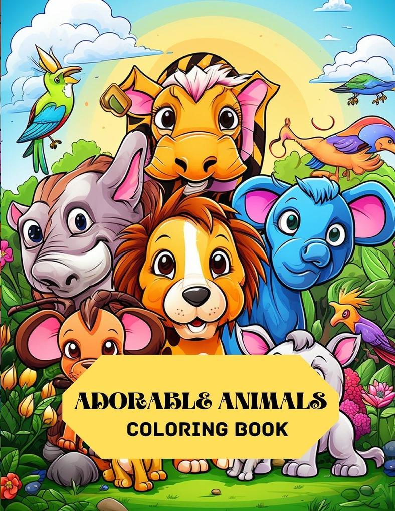 Adorable Animals Coloring Book