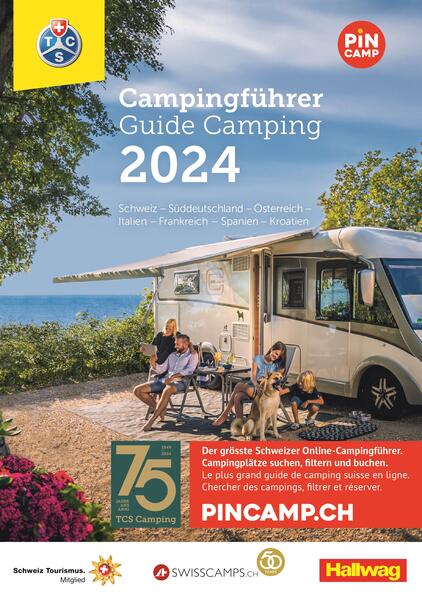Schweiz - Europa 2024 Campingführer TCS m. 1 Karte