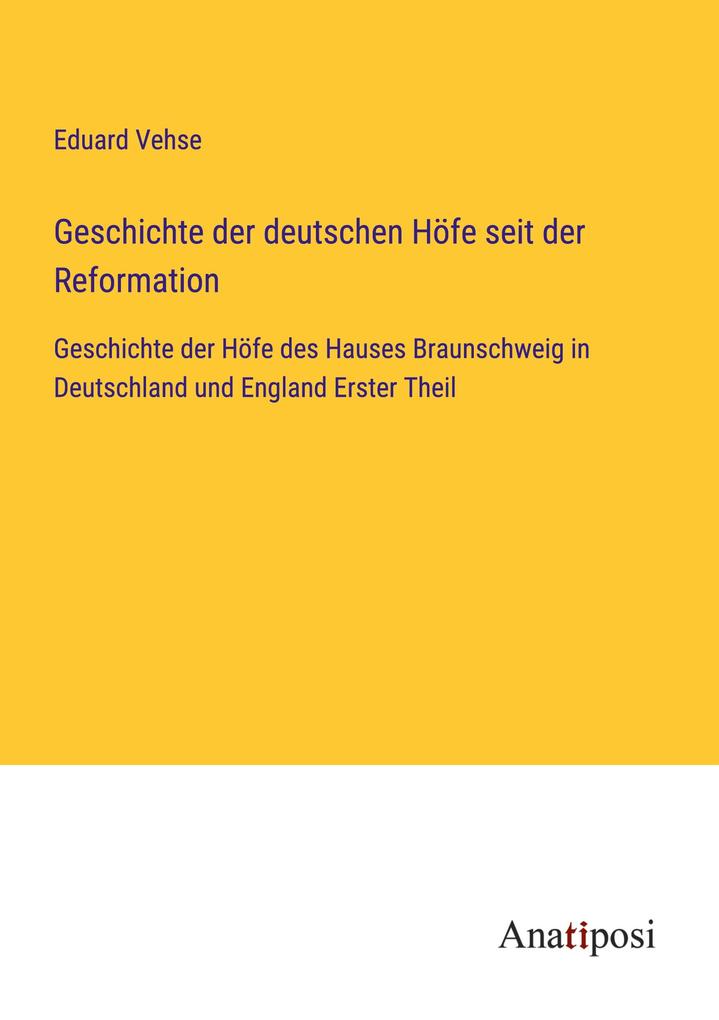 Geschichte der deutschen Höfe seit der Reformation