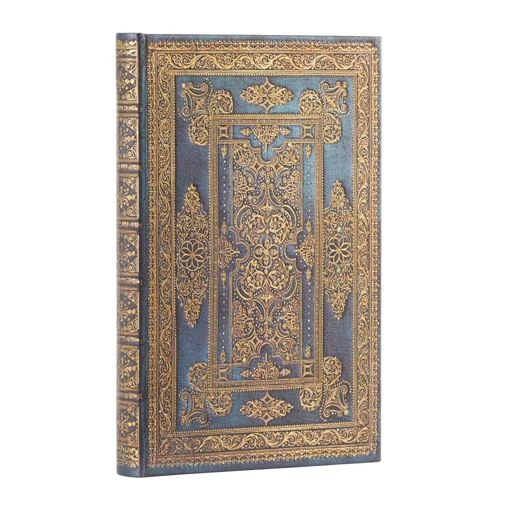 Blue Luxe (Luxe Design) Mini Lined Hardback Journal (Elastic Band Closure)