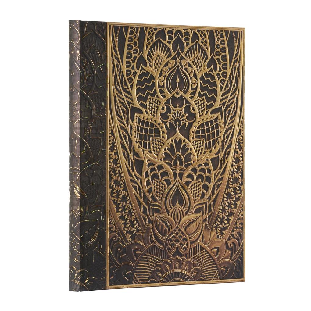 Paperblanks the Chanin Rise New York Deco Hardcover Journal Ultra Lined Elastic Band Closure 144 Pg 120 GSM