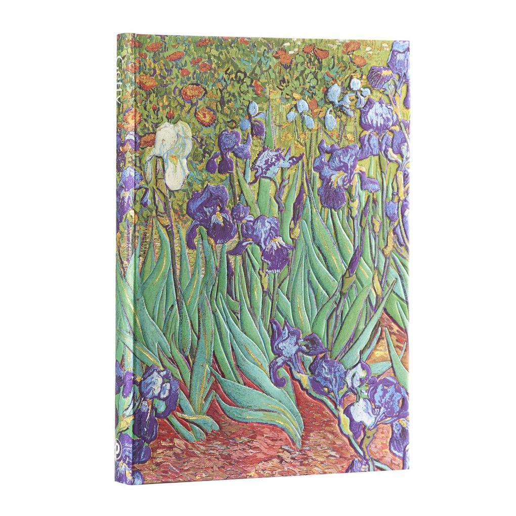 Van Gogh's Irises Midi Hardback Address Book (Elastic Band Closure)