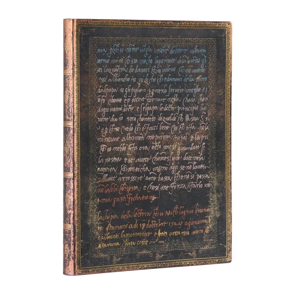 Paperblanks Michelangelo Handwriting Embellished Manuscripts Collection Softcover Flexi Ultra Lined Elastic Band Closure 176 Pg 100 GSM