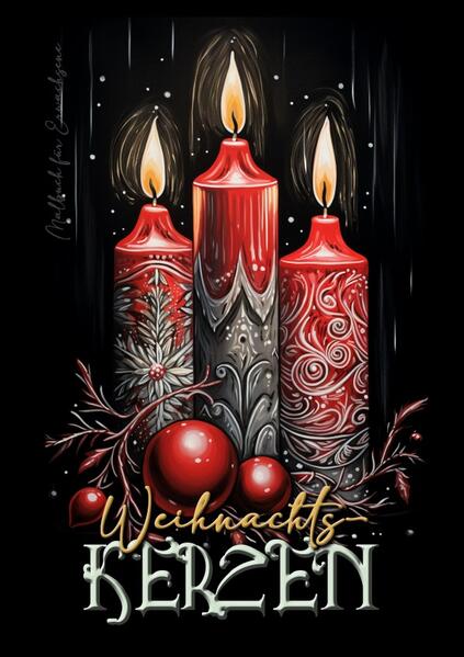 Christmas Candles Coloring Book for Adults