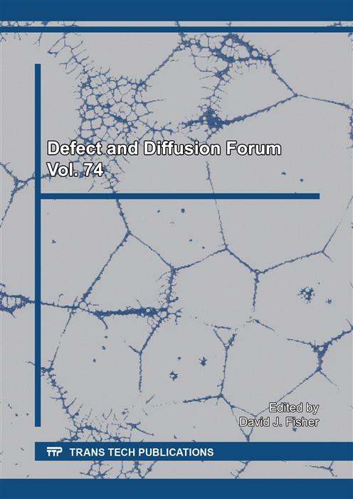 Defect and Diffusion Forum Vol. 74