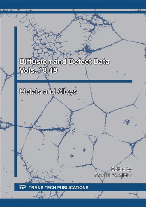 Diffusion and Defect Data Vol. 18-19