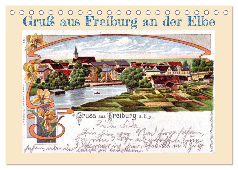 Gruß aus Freiburg an der Elbe (Tischkalender 2024 DIN A5 quer) CALVENDO Monatskalender