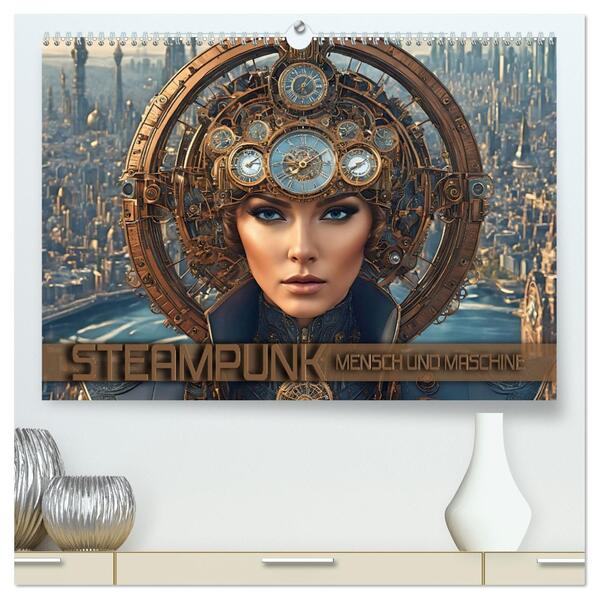 Steampunk - Mensch und Maschine (hochwertiger Premium Wandkalender 2024 DIN A2 quer) Kunstdruck in Hochglanz