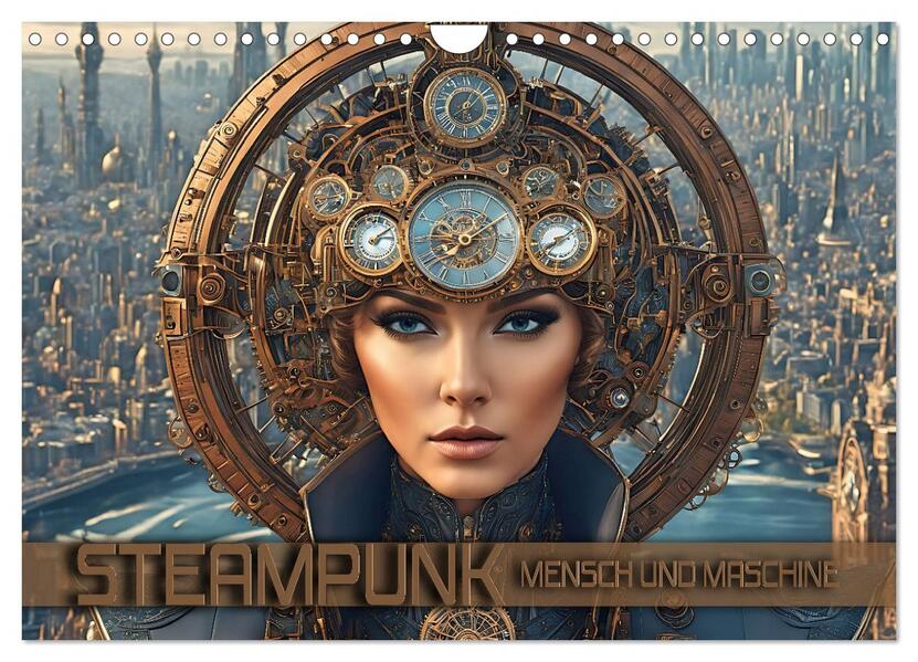 Steampunk - Mensch und Maschine (Wandkalender 2024 DIN A4 quer) CALVENDO Monatskalender