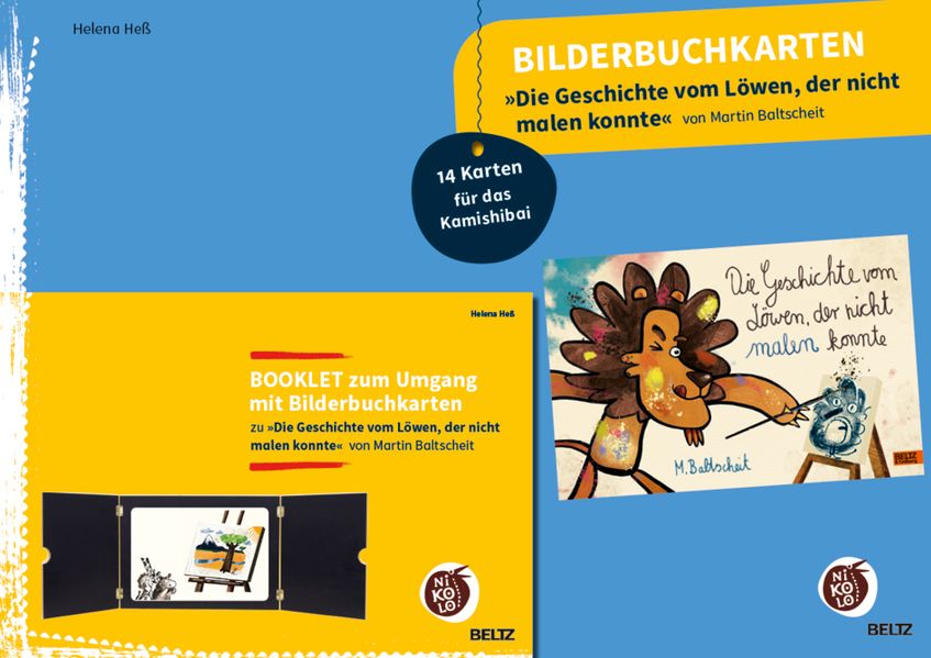 Bilderbuchkarten 'Die Geschichte vom Löwen der nicht malen konnte' von Martin Baltscheit