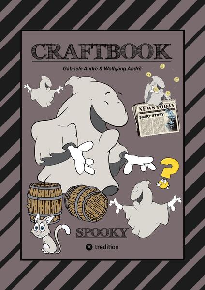 CRAFTBOOK - 100 GRUSELIGE MALMOTIVE - 2 SCHAURIGE BASTELSPIELE - RÄTSEL - LUSTIGE BILDER - GRAUENHAFTE AUFGABEN
