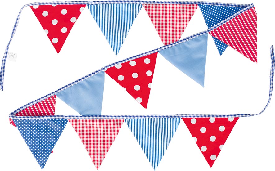 Goki 60768 - Wimpelkette blau-rot