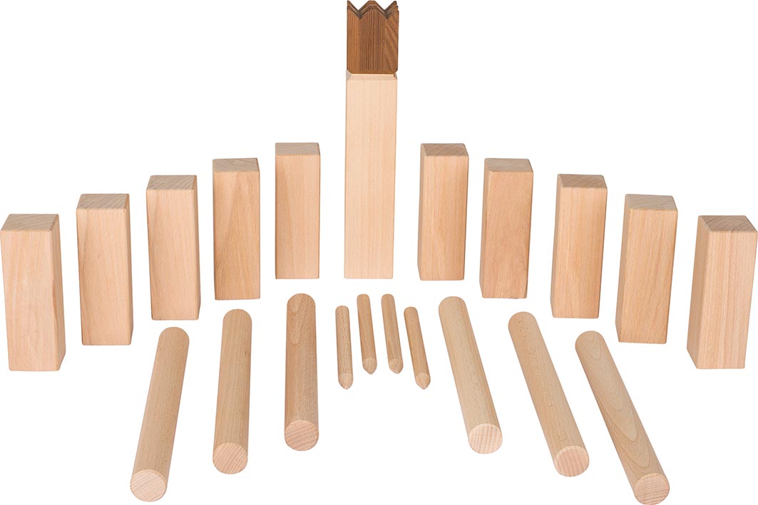 Goki 56686 - Wikingerspiel Kubb im Baumwollbeutel goki nature