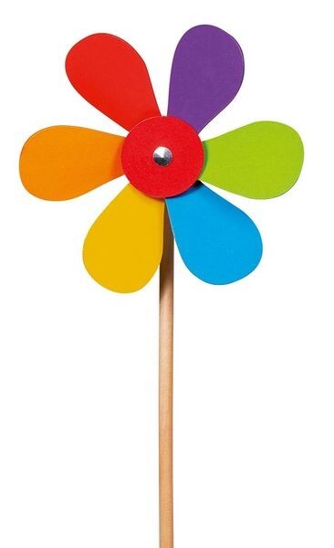 Goki SA431 - Windmühle Blume aus Holz 37cm