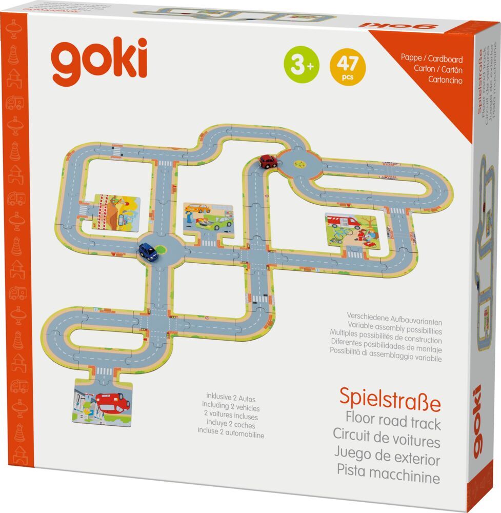 Spielstraße mit 2 Fahrzeugen