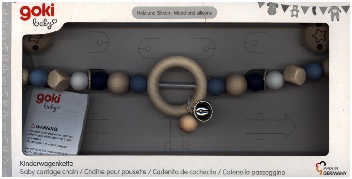 Kinderwagenkette Stern blau