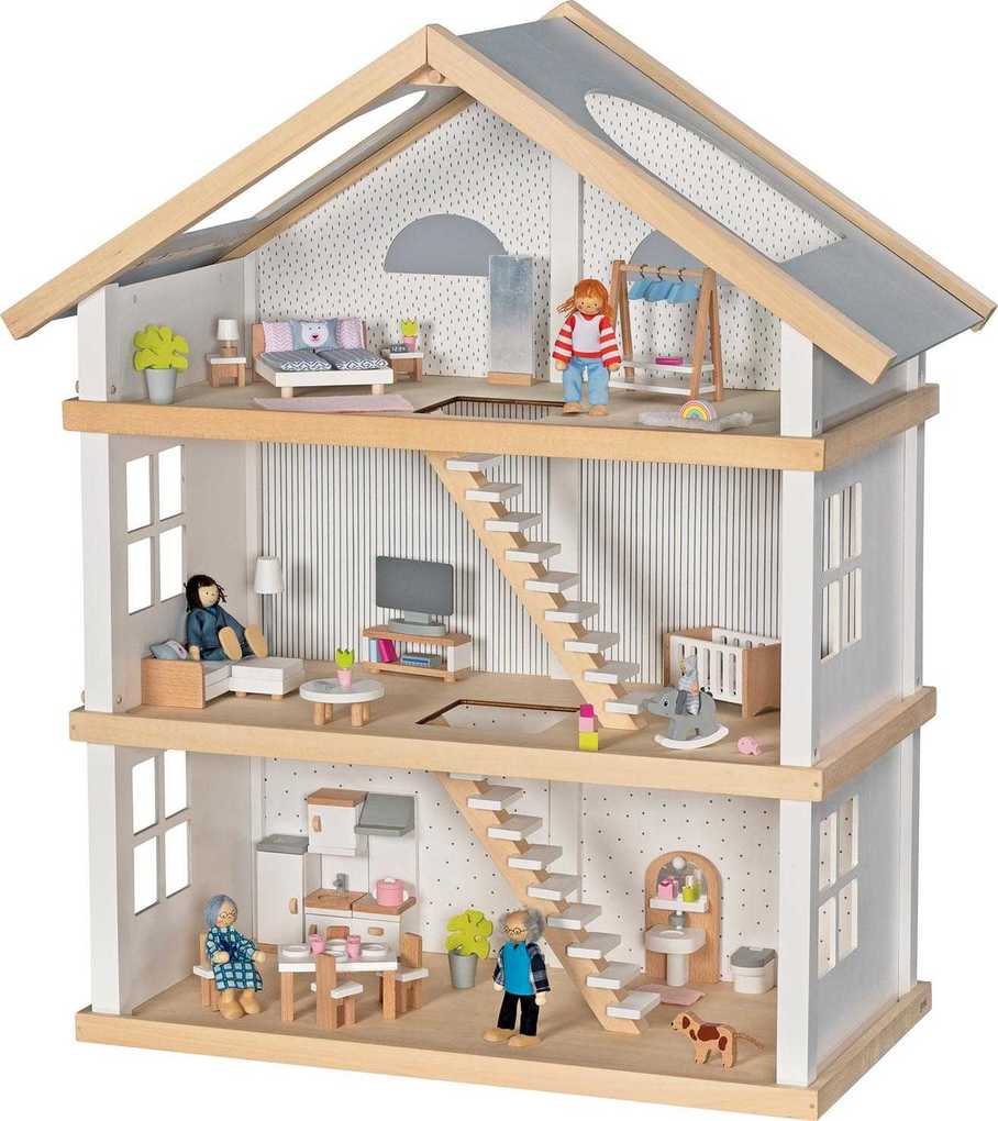 Goki 51491 - Puppenhaus Modern Living 3 Etagen