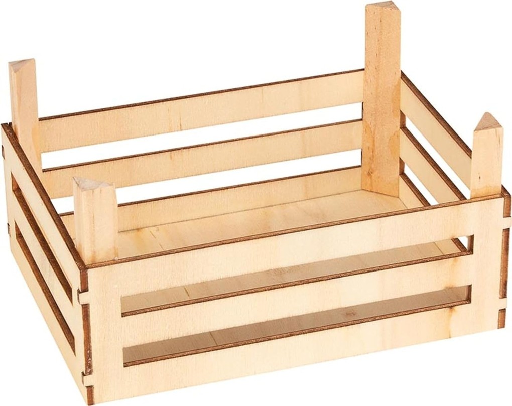 Goki 51600 - Obst- und Gemüsekiste Holz 3er Set