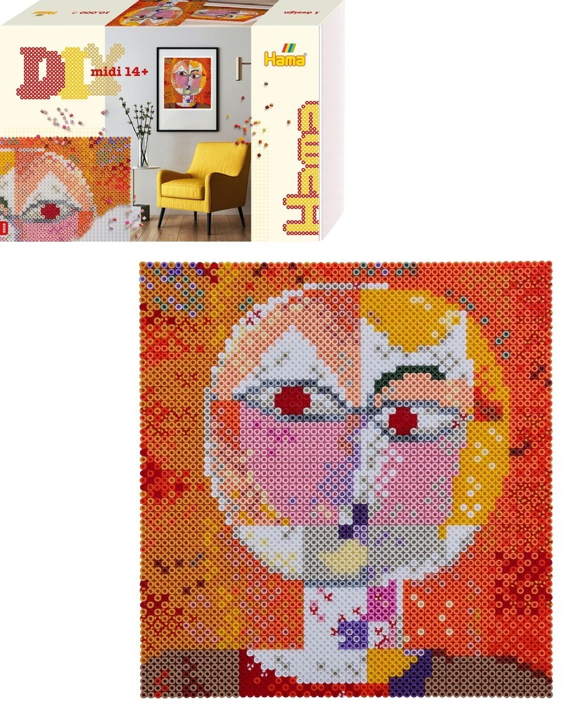 Hama 3609 - Geschenkpackung DIY midi Art 14+ Motivvorlage Paul Klee mit ca. 10.000 Bügelperlen und Zubehör