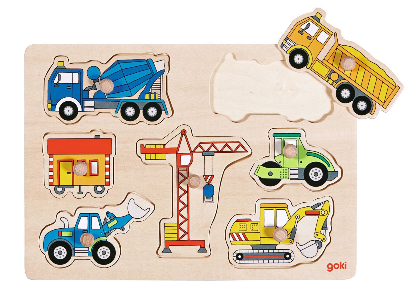 Steckpuzzle Baufahrzeuge