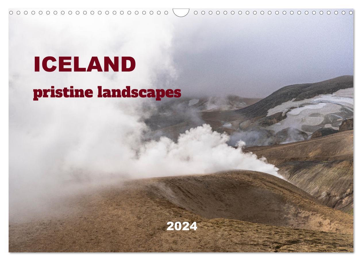 ICELAND pristine landscapes (Wall Calendar 2024 DIN A3 landscape) CALVENDO 12 Month Wall Calendar