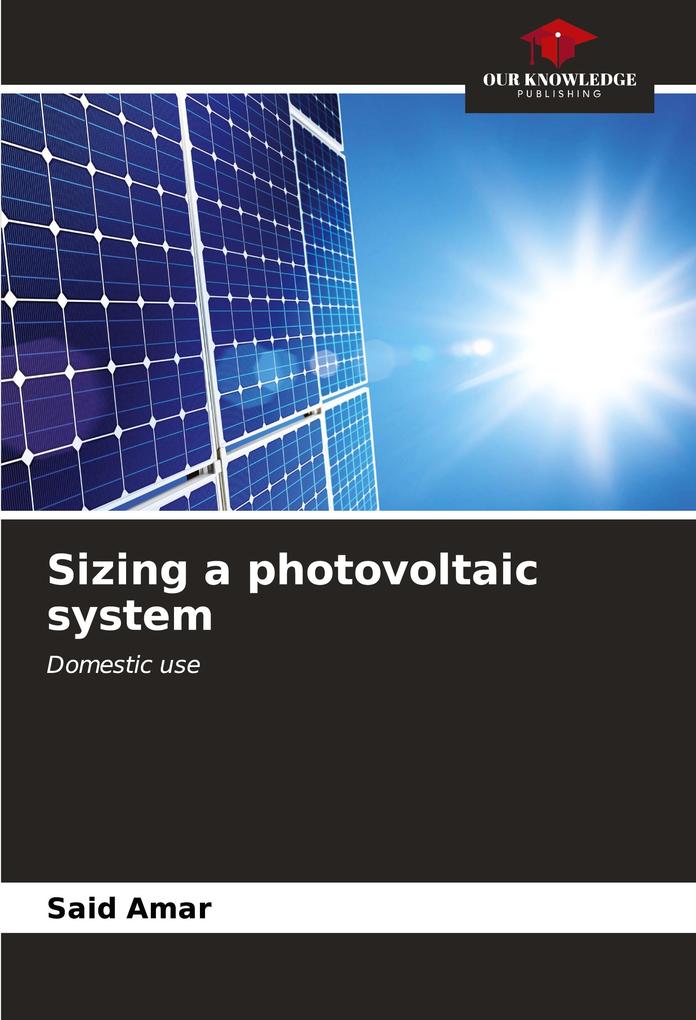 Sizing a photovoltaic system