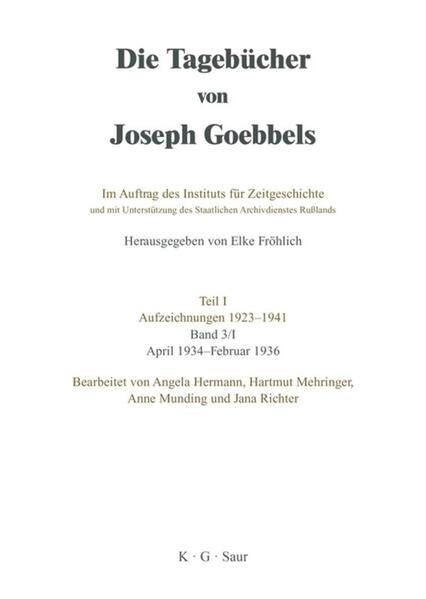 April 1934 - Februar 1936 - Joseph Goebbels