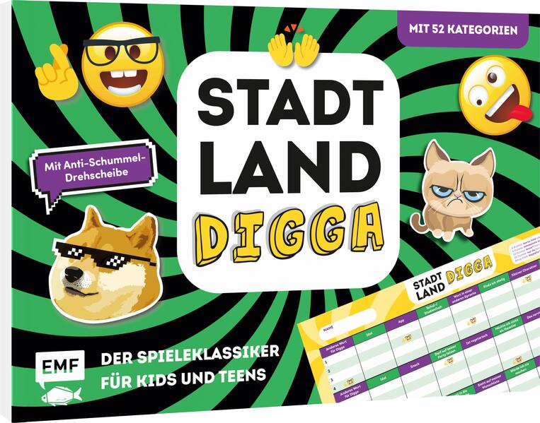 Stadt Land Digga - Der Spieleklassiker für Kids und Teens