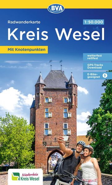 BVA Radwanderkarte Kreis Wesel mit Knotenpunkten 1:50.000