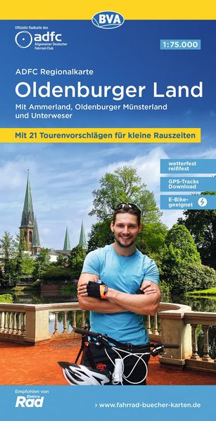 BVA ADFC Regionalkarte Oldenburger Land mit Knotenpunkten 1:75.000