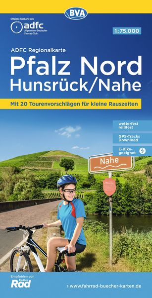 BVA ADFC Regionalkarte Pfalz Nord/ Hunsrück/ Nahe 1:75.000
