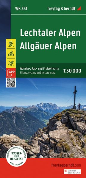 freytag & berndt Wanderkarte WK 351 Lechtaler Alpen - Allgäuer Alpen 1:50.000