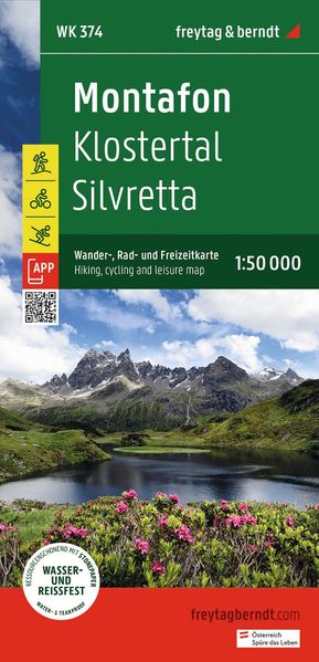 freytag & berndt Wanderkarte WK 374 Montafon Klostertal - Silvretta 1:50.000