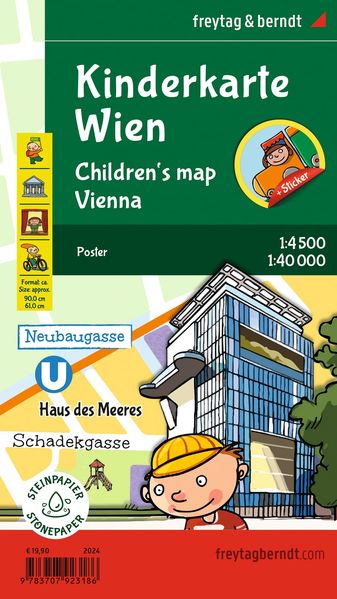 freytag & berndt Poster Kinderkarte Wien 1:40.000