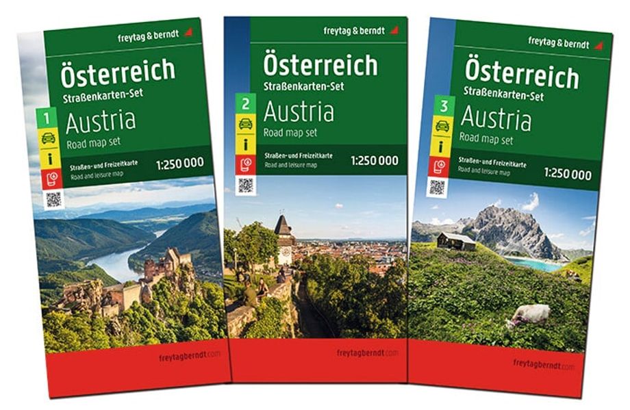 Freytag + Berndt Freytag & Berndt Straßenkarte Österreich Set 1, 250.000