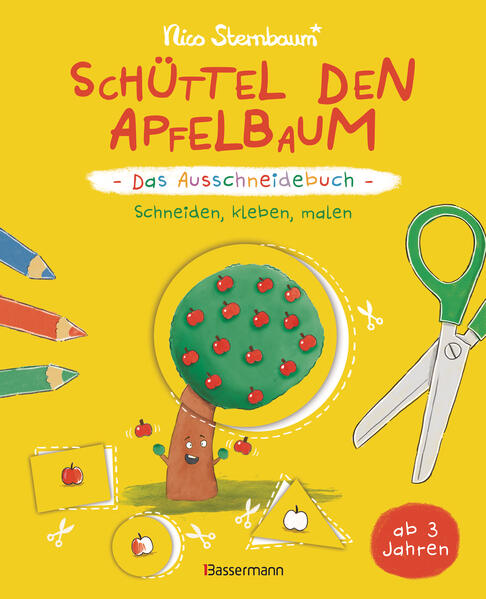 Schüttel den Apfelbaum - Das Ausschneidebuch. Schneiden kleben malen für Kinder ab 3 Jahren