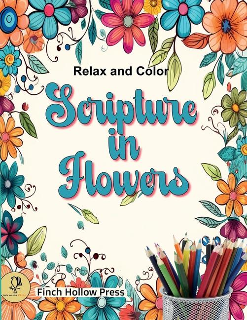 Relax and Color Scripture in Flowers