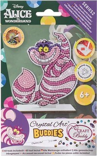 Craft Buddy CAFGR-DNY018 - Crystal Art Buddies Disney Alice im Wonderland Series 2 Grinsekatze Figur 11 cm Kristallkunst-Bastelset