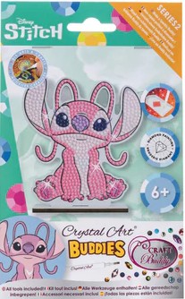 Craft Buddy CAFGR-DNY019 - Crystal Art Buddies Stitch Angel Disney Series 2 Figur 11cm Kristallkunst-Bastelset