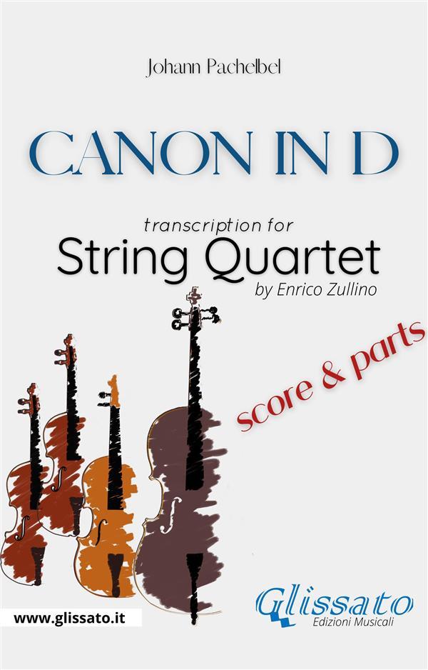 String Quartet Canon in D by Pachelbel (score and parts)