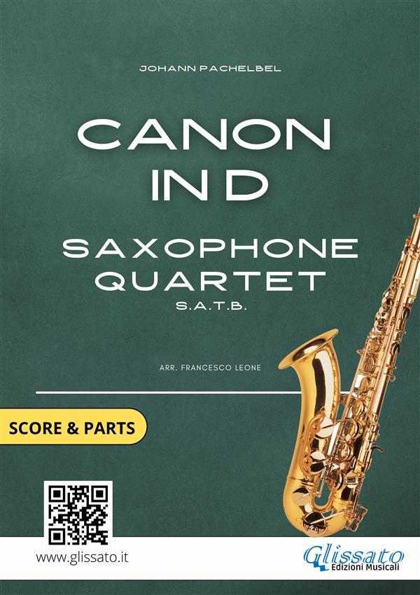 Saxophone Quartet 'Canon in D' by Pachelbel score & parts