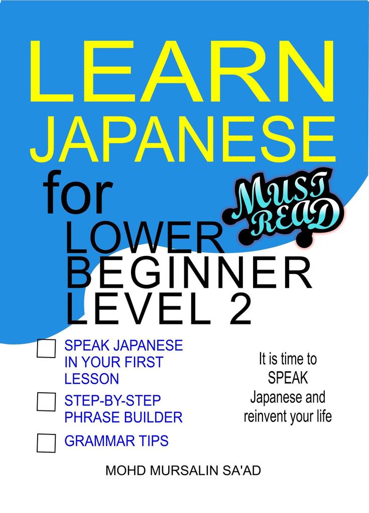 Learn Japanese for Lower Beginner level 2