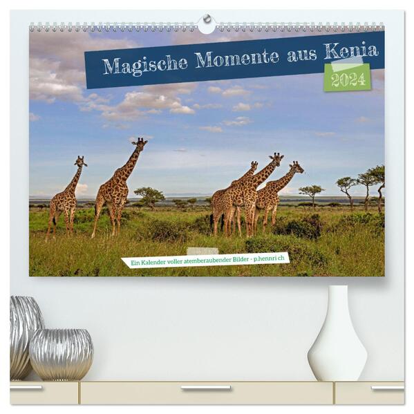 Magische Momente aus Kenia (hochwertiger Premium Wandkalender 2024 DIN A2 quer) Kunstdruck in Hochglanz
