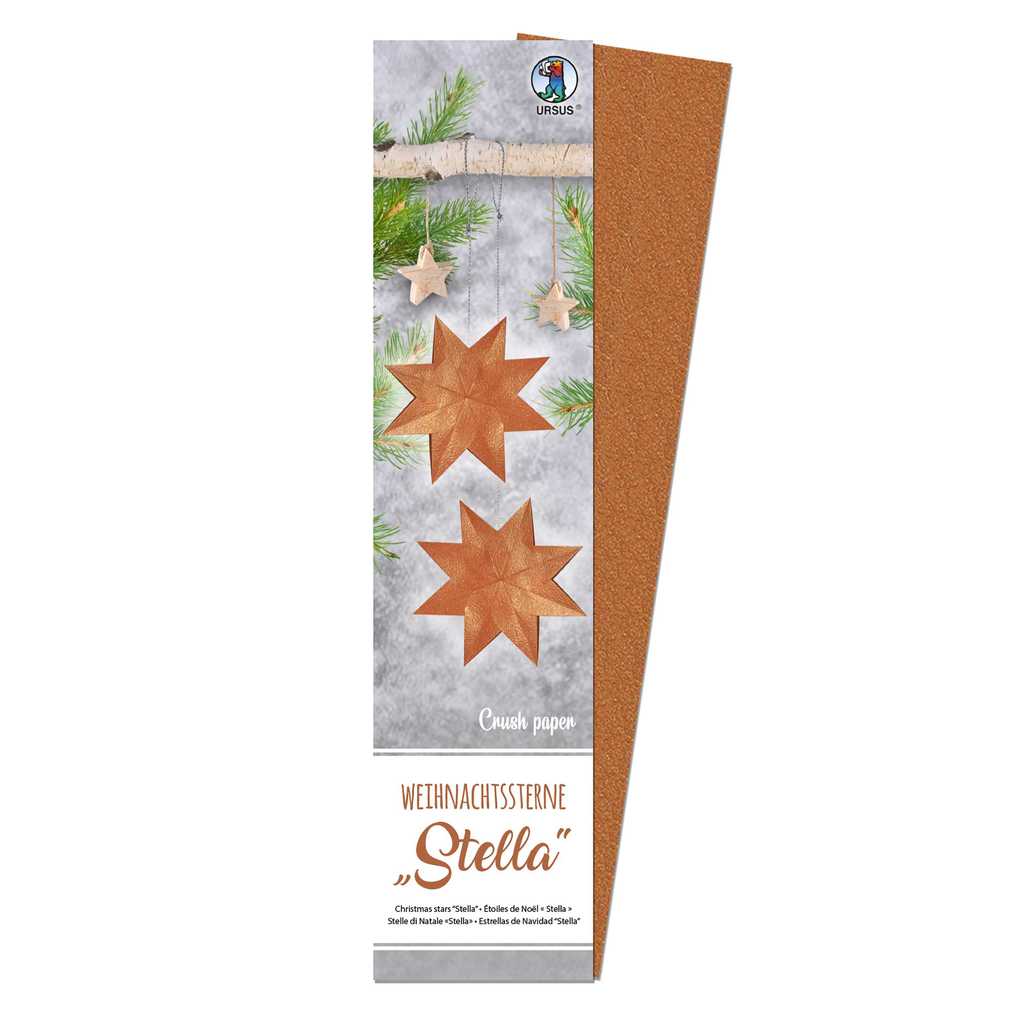 URSUS Dekorationsartikel Weihnachtssterne Stella Crush paper