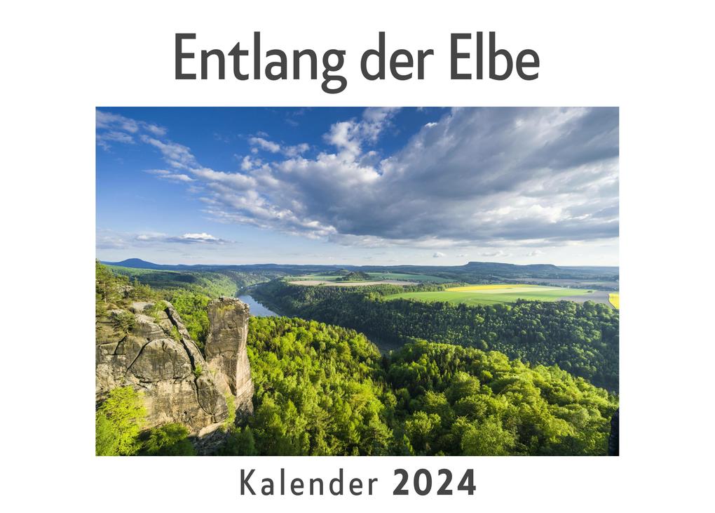 Entlang der Elbe (Wandkalender 2024 Kalender DIN A4 quer Monatskalender im Querformat mit Kalendarium Das perfekte Geschenk)