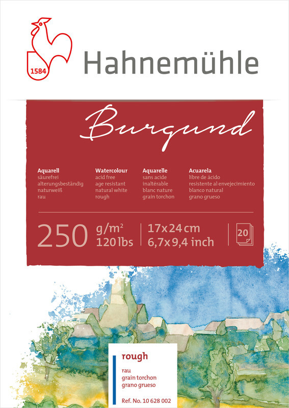 Hahnemühle Papier Burgund 17 x 24 cm 250 g/m²
