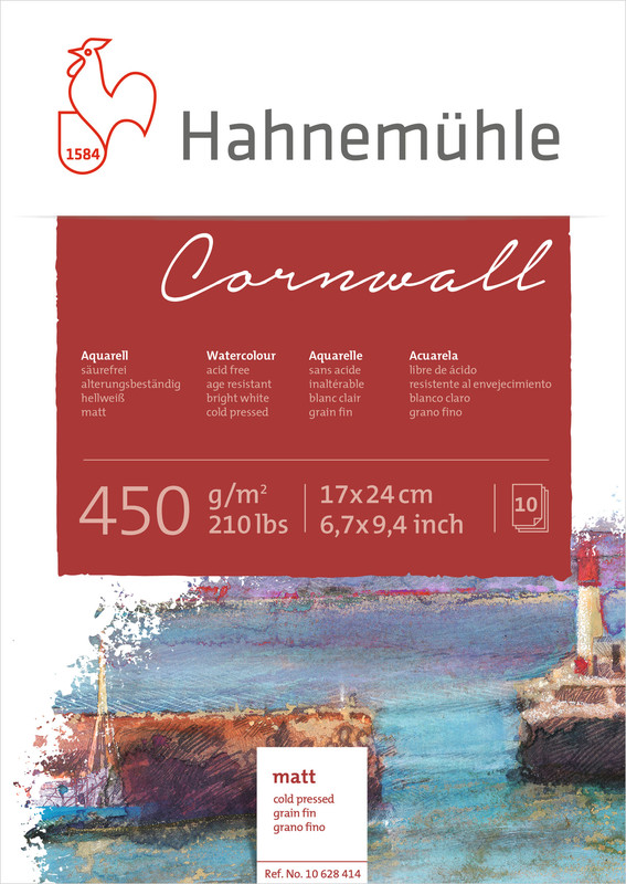 Hahnemühle Papier Cornwall 17 x 24 cm 450 g/m²